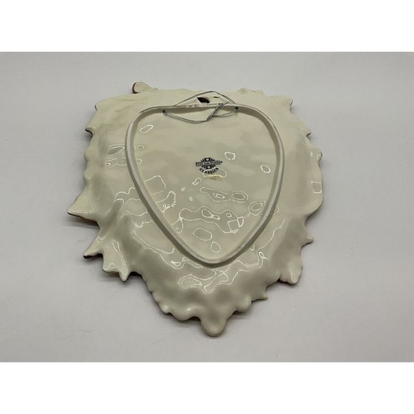 Fitz and Floyd Classic Leaf Shaped Fruit Pattern Plate with Hanging Wire Vintage - Picture 14 of 16